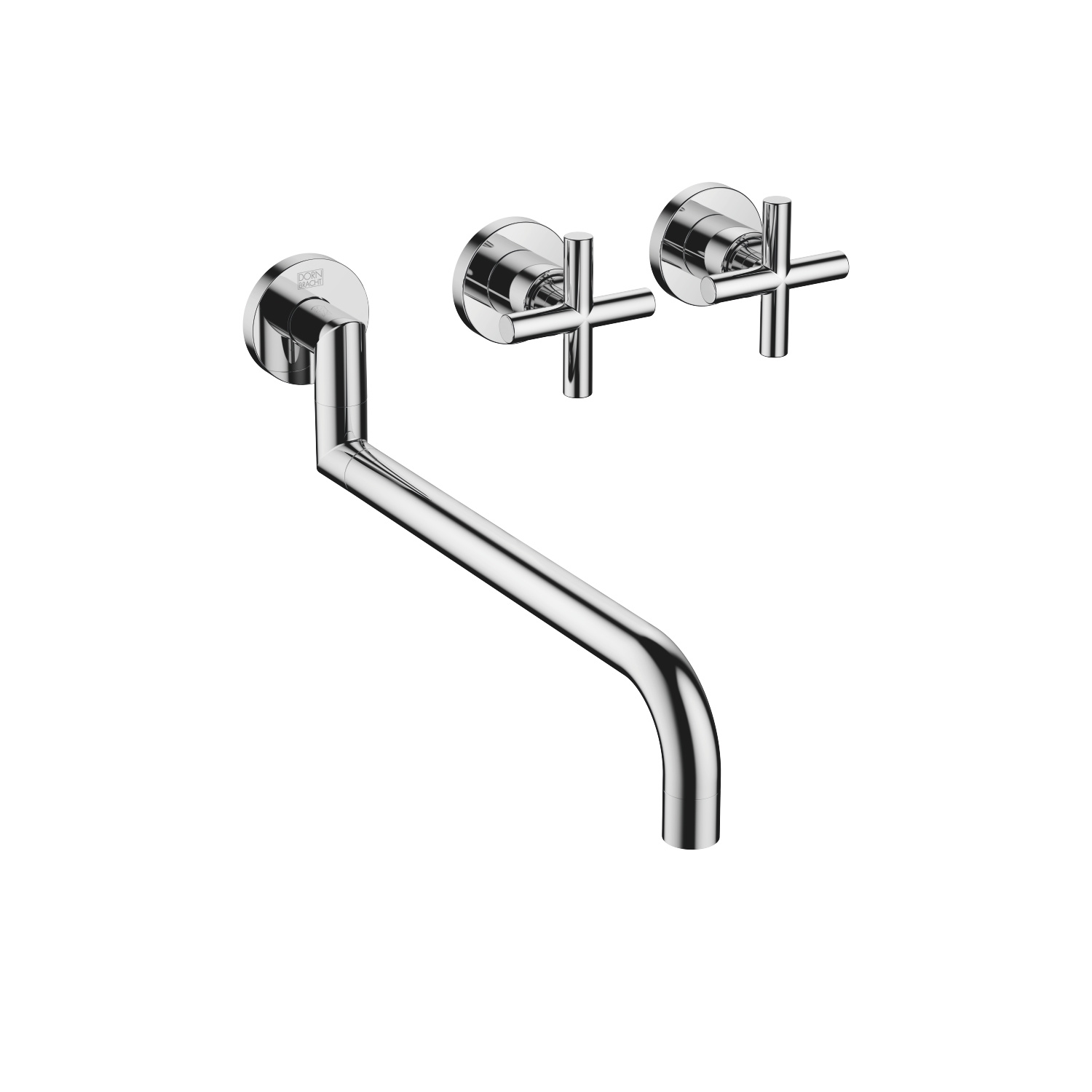 Wall-mounted sink mixer - polished chrome