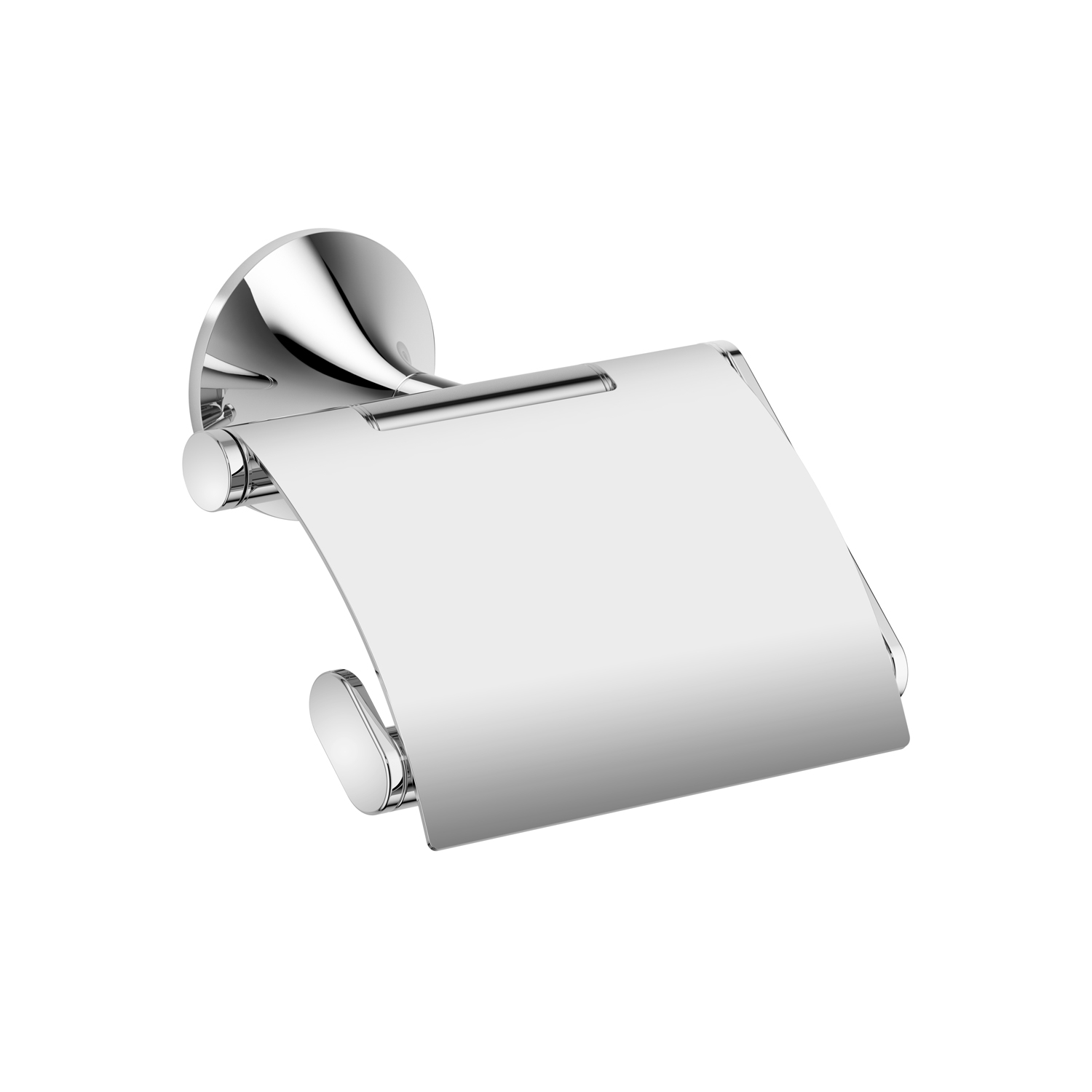 Tissue holder with cover polished chrome