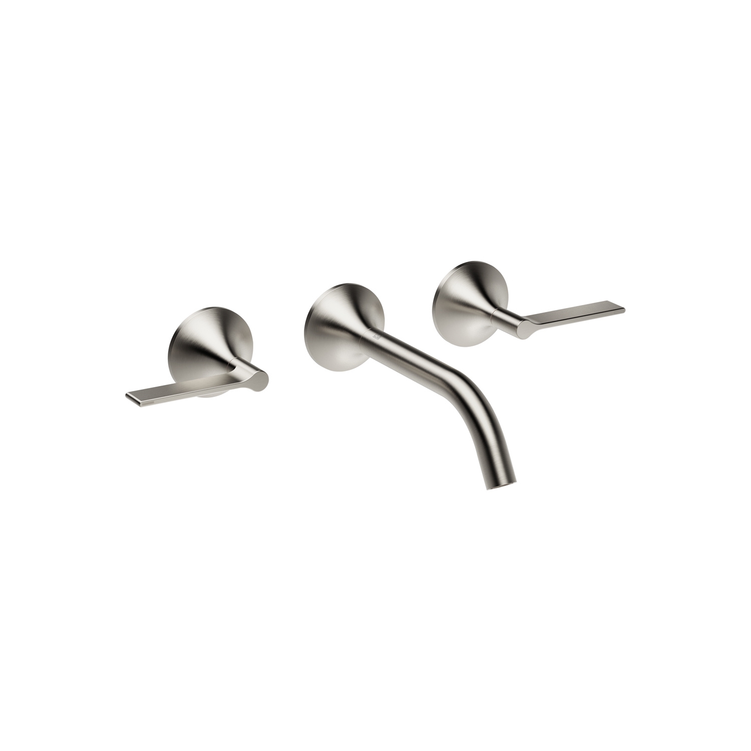 Wall Mounted Basin Mixer Without Pop Up Waste Platinum Matt